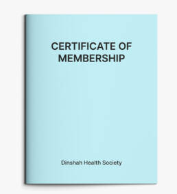 certificate of membership Dinshah Health Society